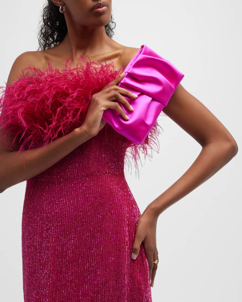 Jimmy choo satin clutch hot sale