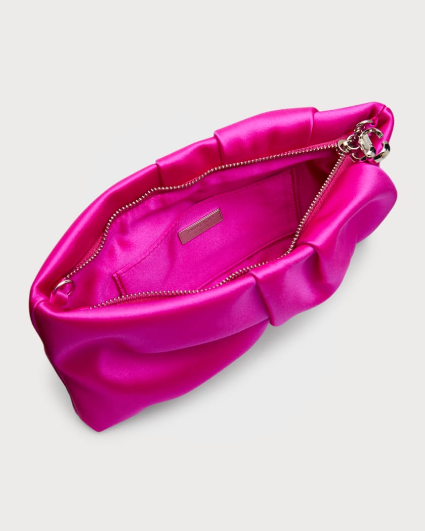 Pink satin clutch bag hot sale