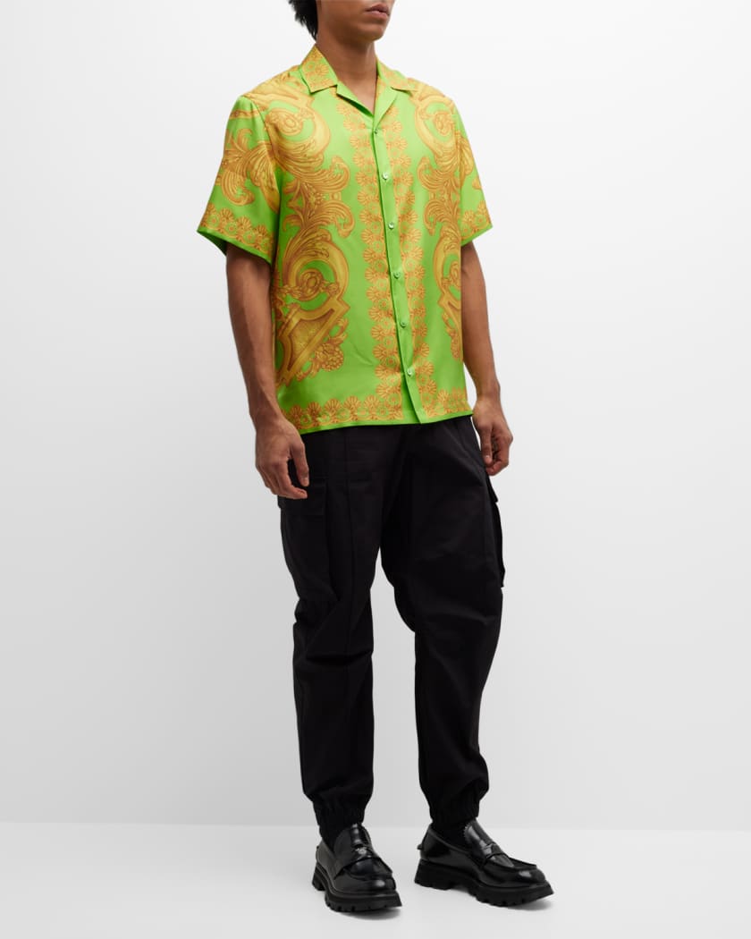 Men's Elastic-Waist Cargo Pants