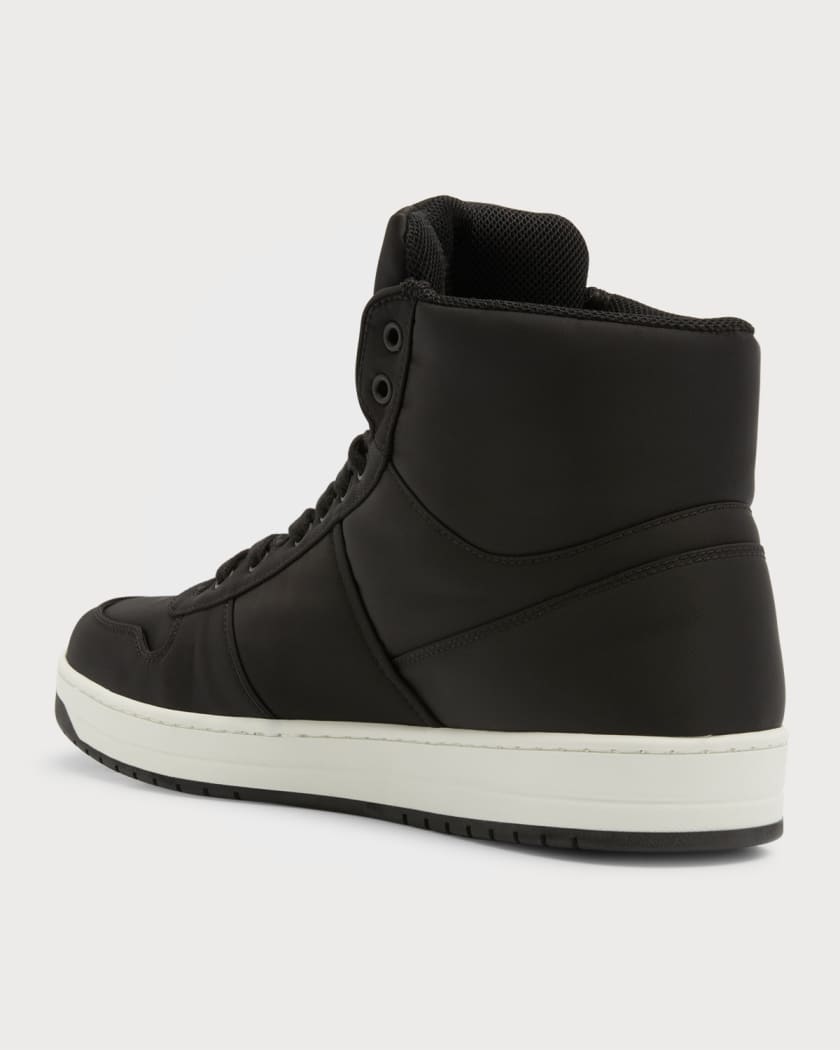 Prada Re-Nylon Gabardine High Top Sneakers Black Black White Men's -  2TE186_3LFV_F0002 - US