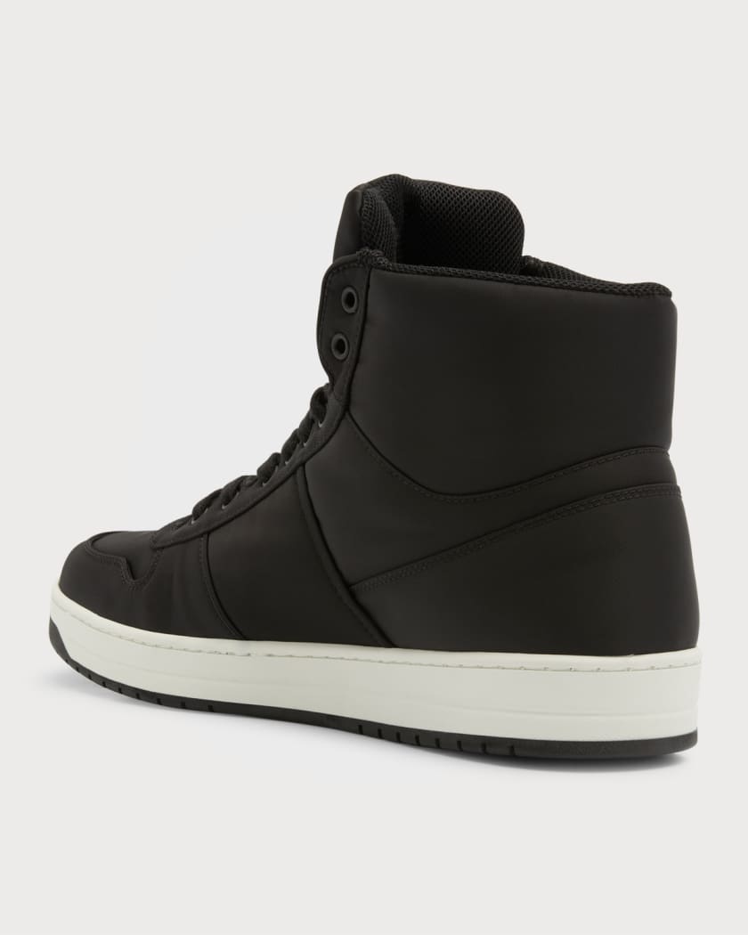 Prada Men's Re-Nylon Gabardine High-Top Sneakers