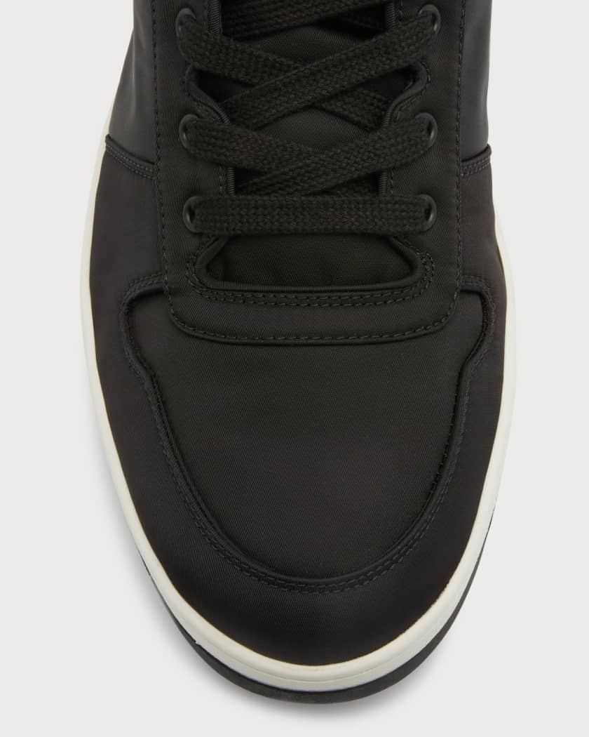 Black Re-nylon Gabardine High-top Sneakers