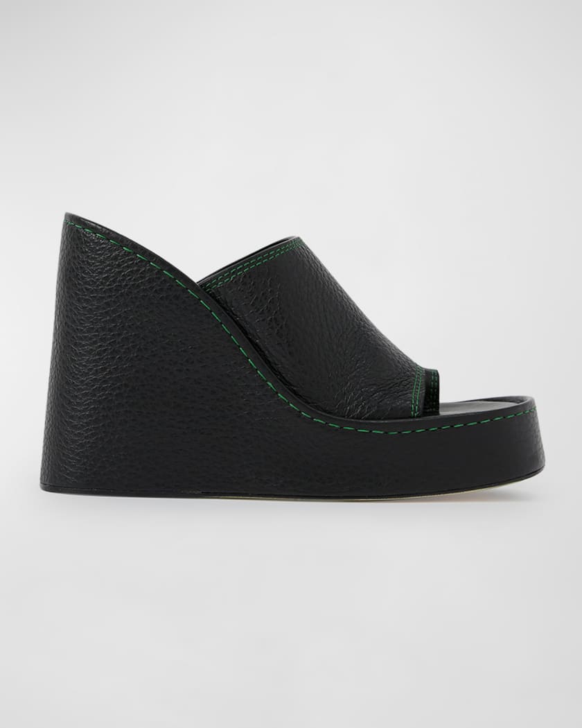 Miista Thais Calfskin Platform Wedge Sandals Neiman Marcus