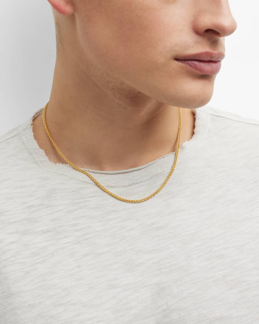Mens 18k gold rope chains deals