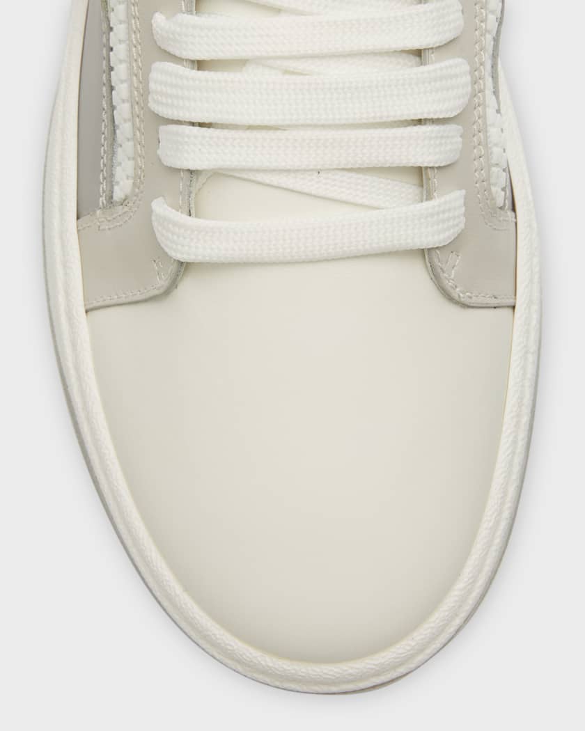 Men's Leather Low-Top Zip Sneakers