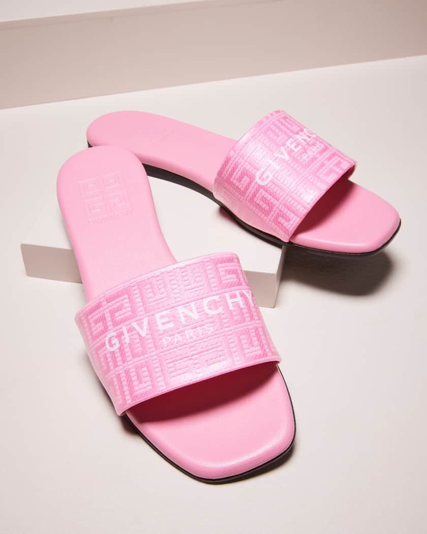 4G Monogram Flat Slide Sandals