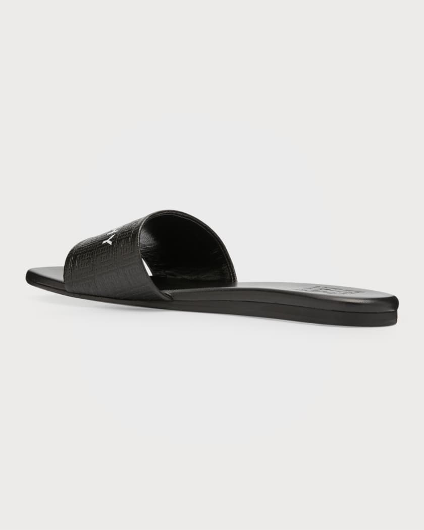 4G Monogram Flat Slide Sandals