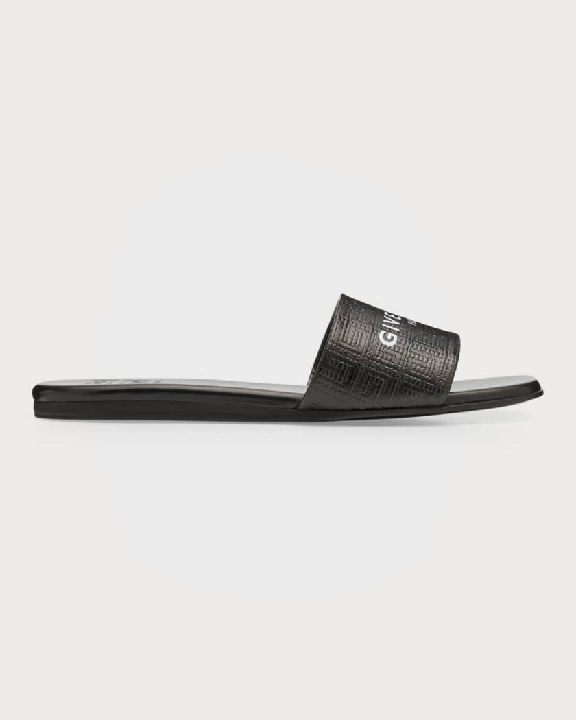 Givenchy 4G Monogram Flat Slide Sandals Neiman Marcus