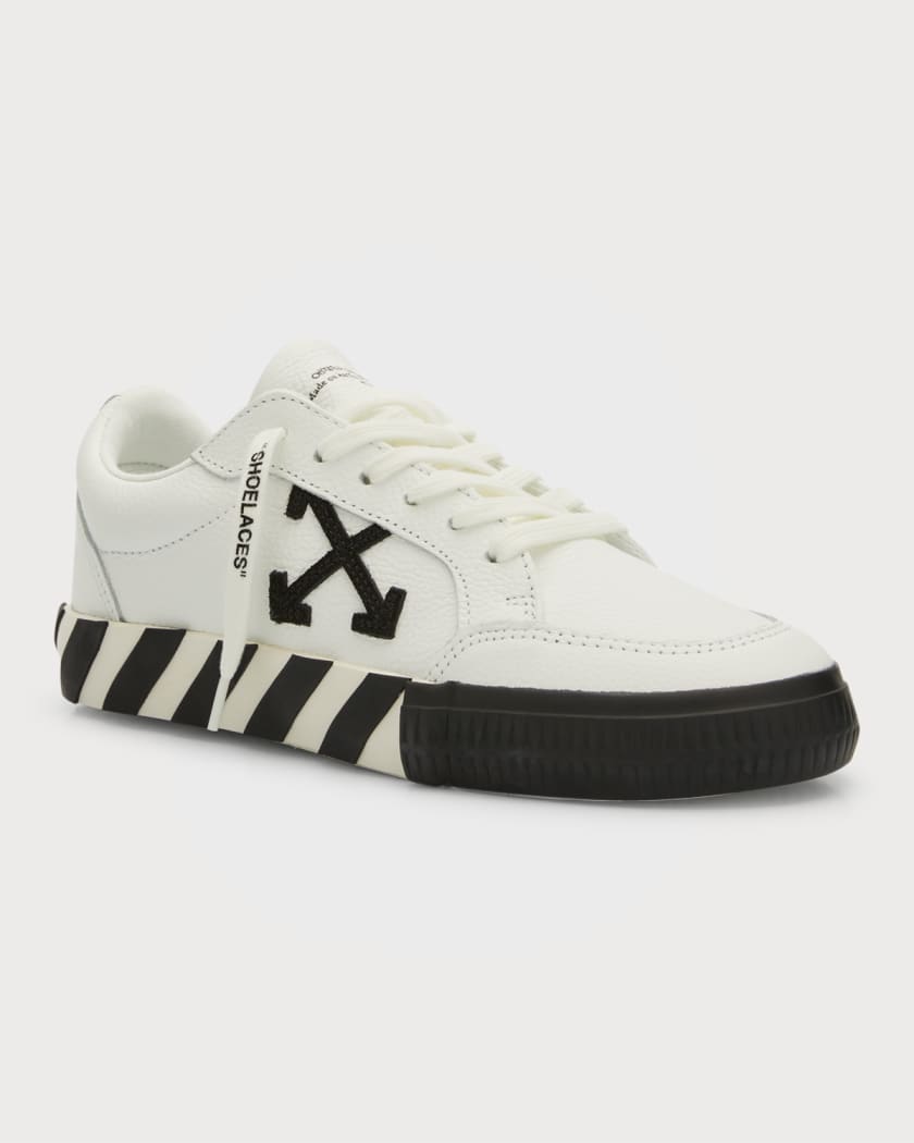 Off-White Vulcanized Leather Low-Top Sneakers Neiman Marcus