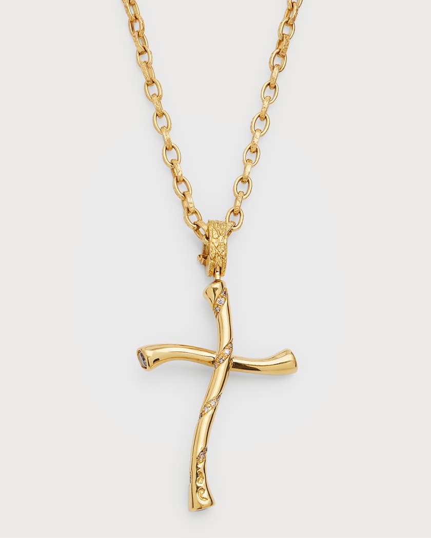 Marco Dal Maso 18k Gold Diamond Cross Pendant Neiman Marcus