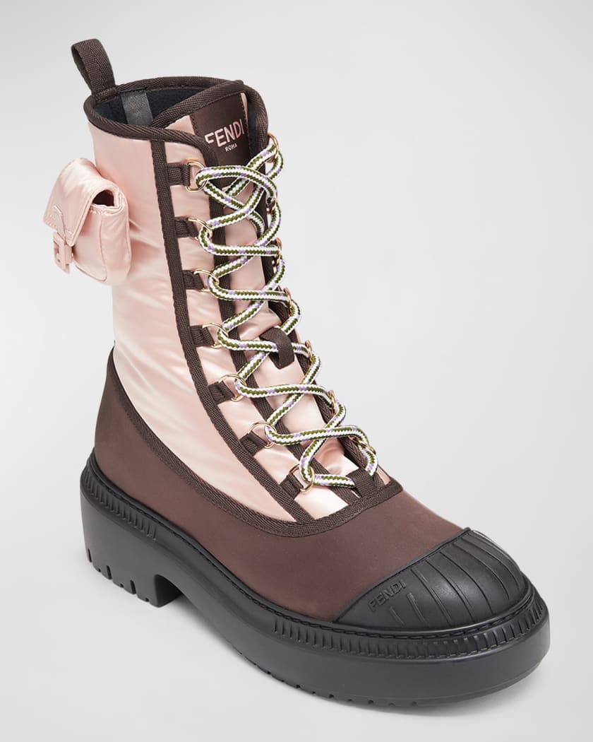 Nylon Biker Boots w Baguette Pocket