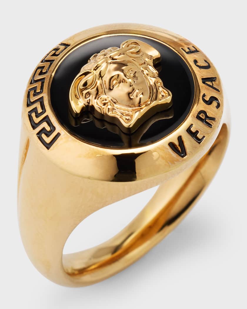Versace medusa deals signet ring