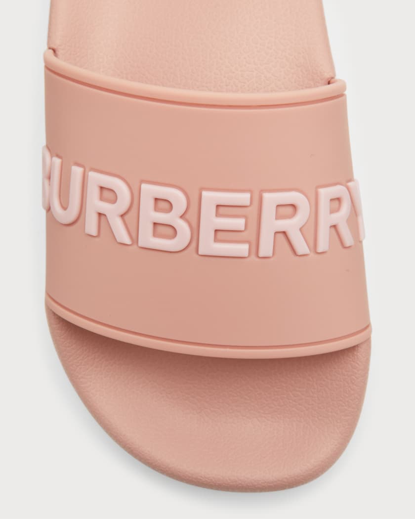 Burberry Furley Logo Pool Sandals | Neiman Marcus