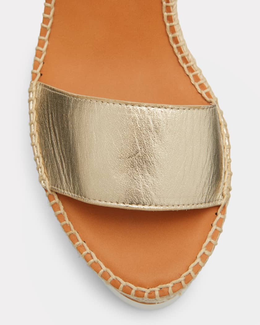 Metallic espadrille sandals best sale