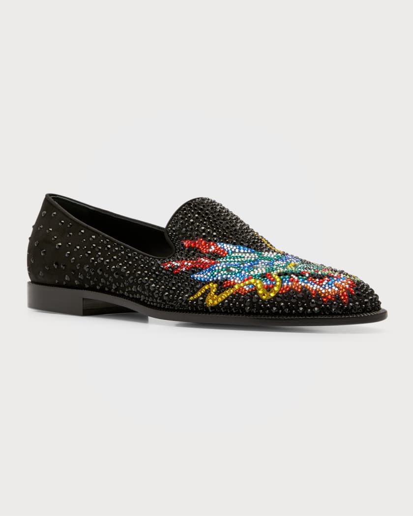 Splendor sneen overskydende Giuseppe Zanotti Men's Alicante Crystal-Embellished Loafers | Neiman Marcus