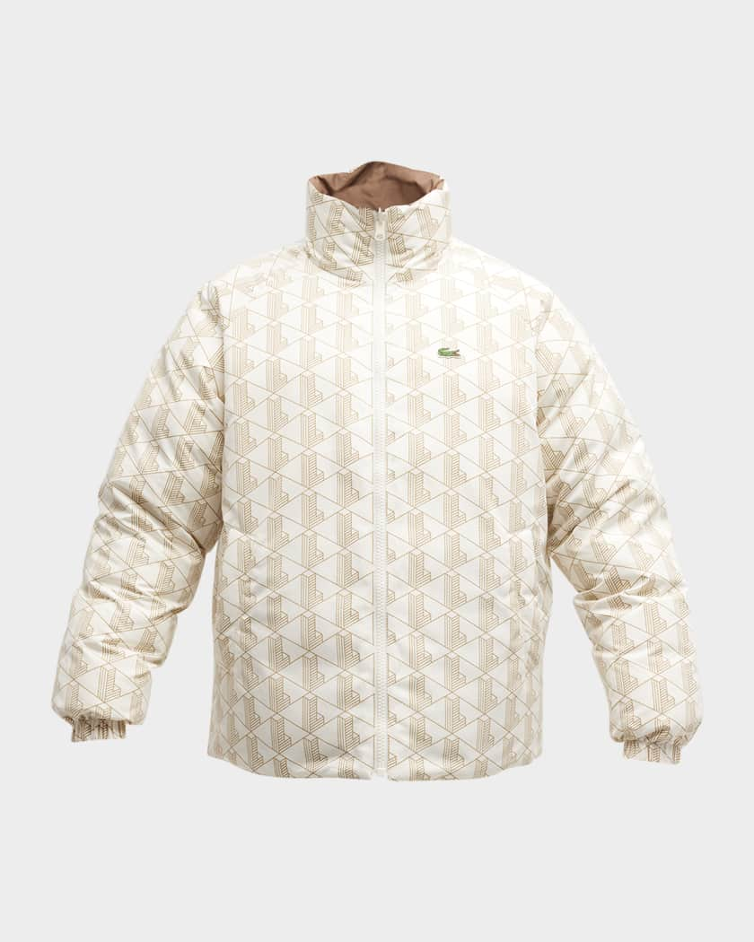 Lacoste, Monogram Jacket - Beige/Brown