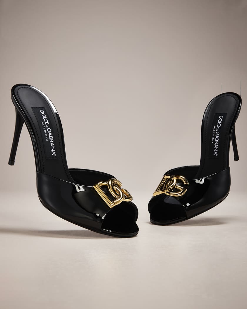 Vernice Patent Stiletto Mule Sandals