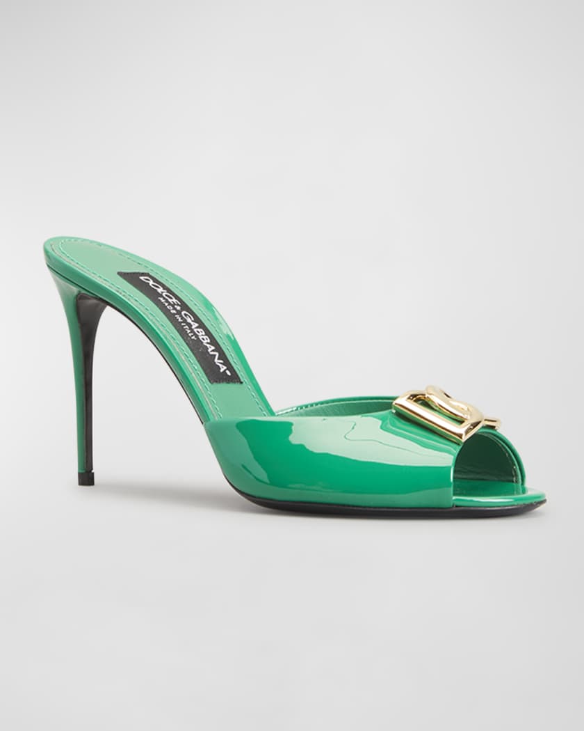 Dolceu0026Gabbana Vernice Patent Stiletto Mule Sandals | Neiman Marcus