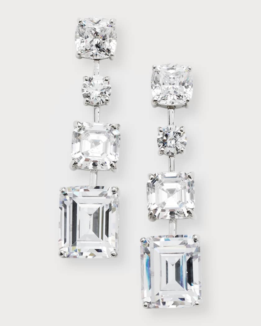 Golconda by Kenneth Jay Lane Cubic Zirconia Statement Earrings