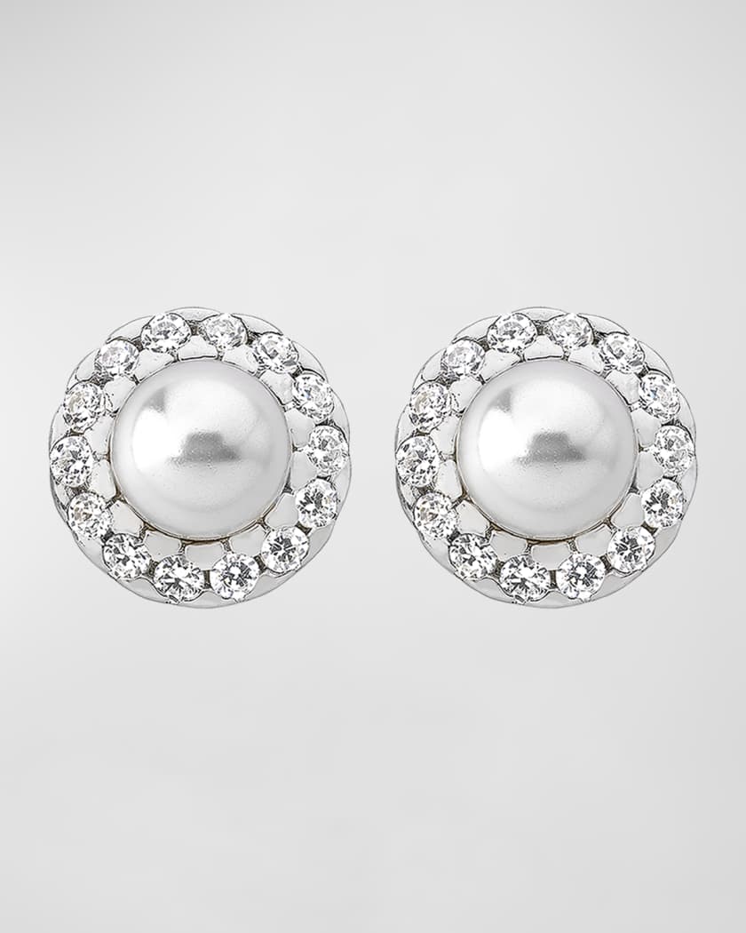 Cubic zirconia halo stud earrings cheap