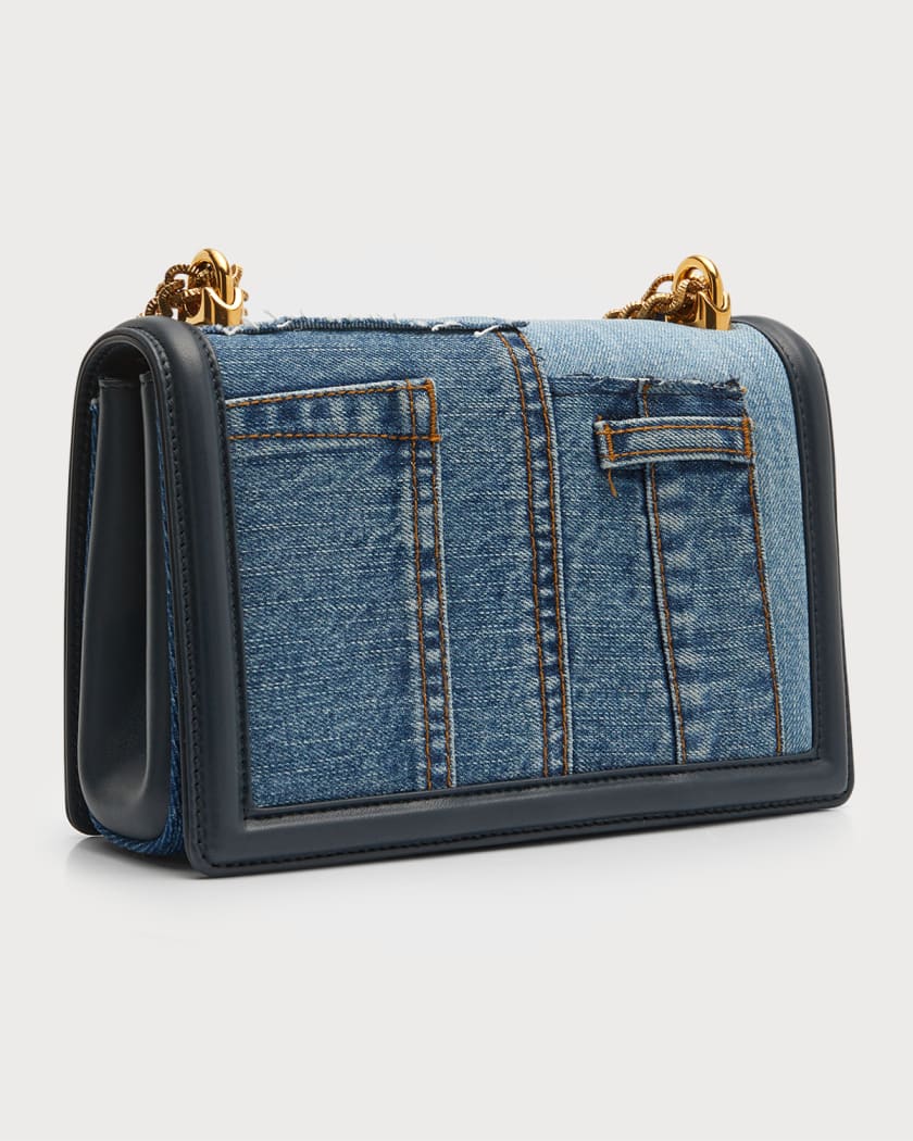 Dolce & Gabbana, Bags, Dolce Gabbana Blue Gemstone Detail Millenial  Leather Shouldercrossbody Bag