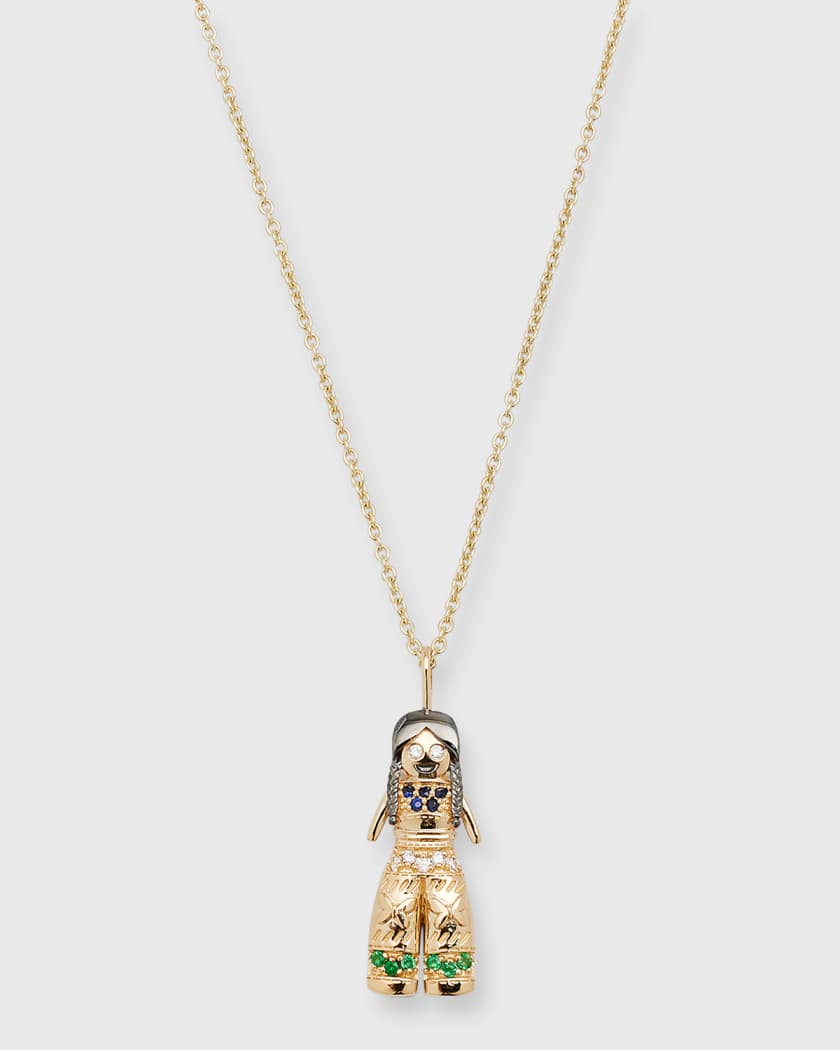 Sydney Evan Large Alejandra Doll Charm Necklace Neiman Marcus