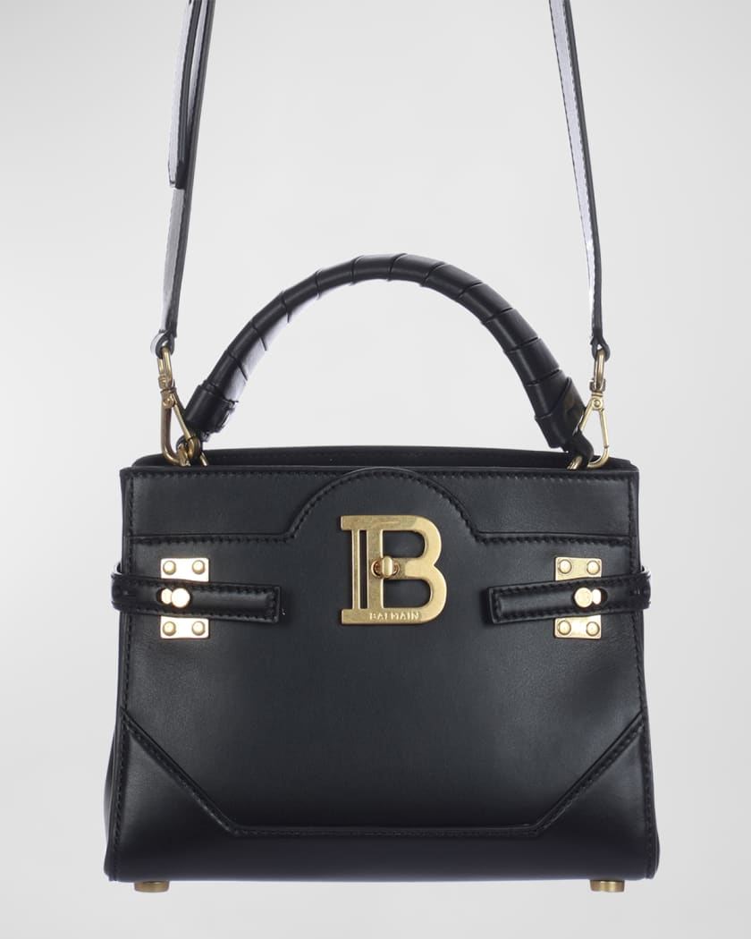 Balmain BBuzz 22 Top Handle Bag in Smooth Leather Neiman Marcus