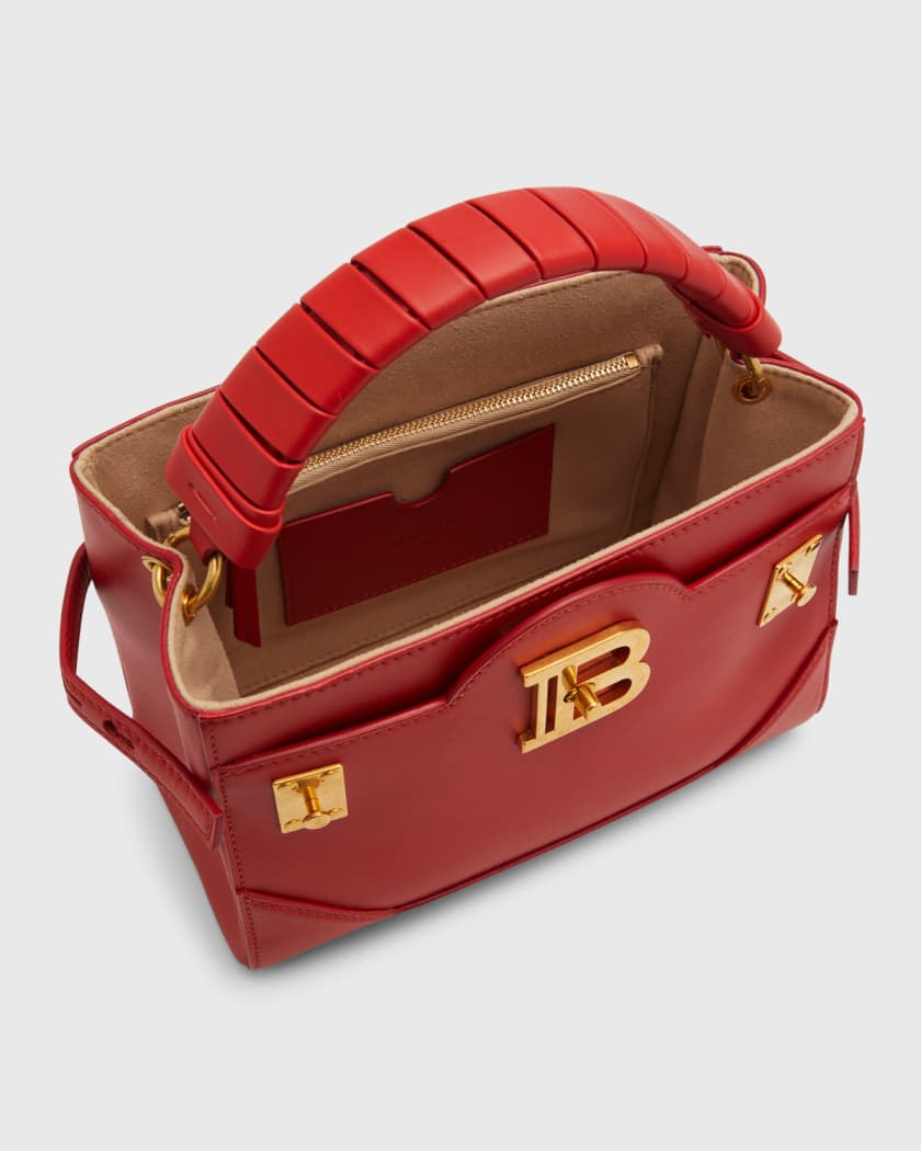 Balmain BBuzz 22 Calf Leather Top-Handle Bag | Neiman Marcus