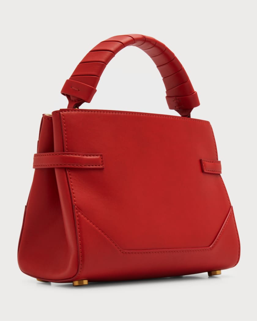 Balmain BBuzz 22 Calf Leather Top-Handle Bag | Neiman Marcus