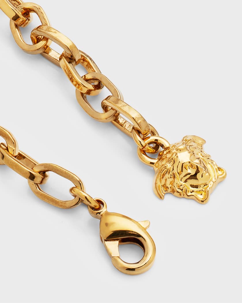 Vintage Gianni Versace Gold Medusa Greek Key 4-Strand Choker