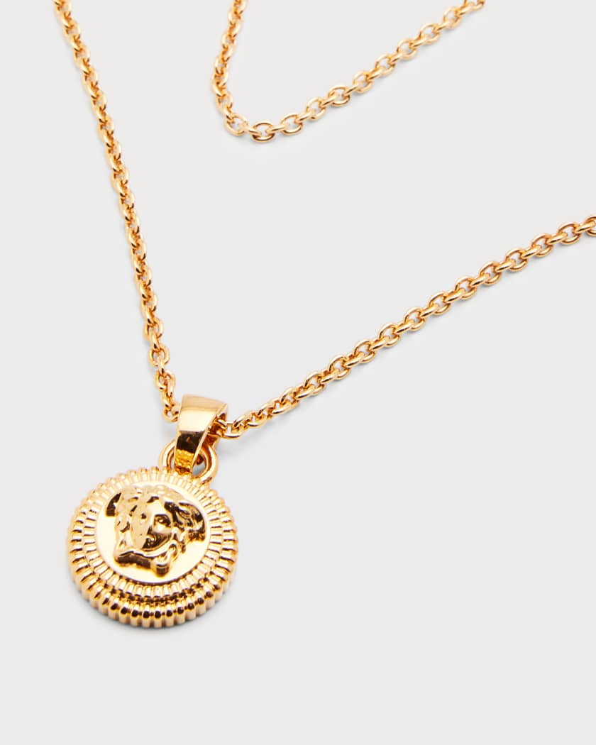 VERSACE GRECA LOGO GOLD CHAIN NECKLACE - CRTBLNCHSHP