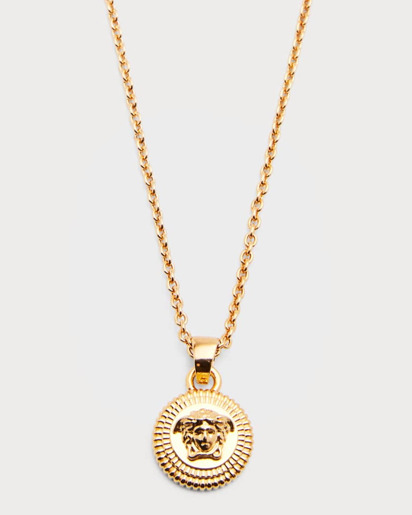 Versace Medusa Round Pendant Necklace Neiman Marcus