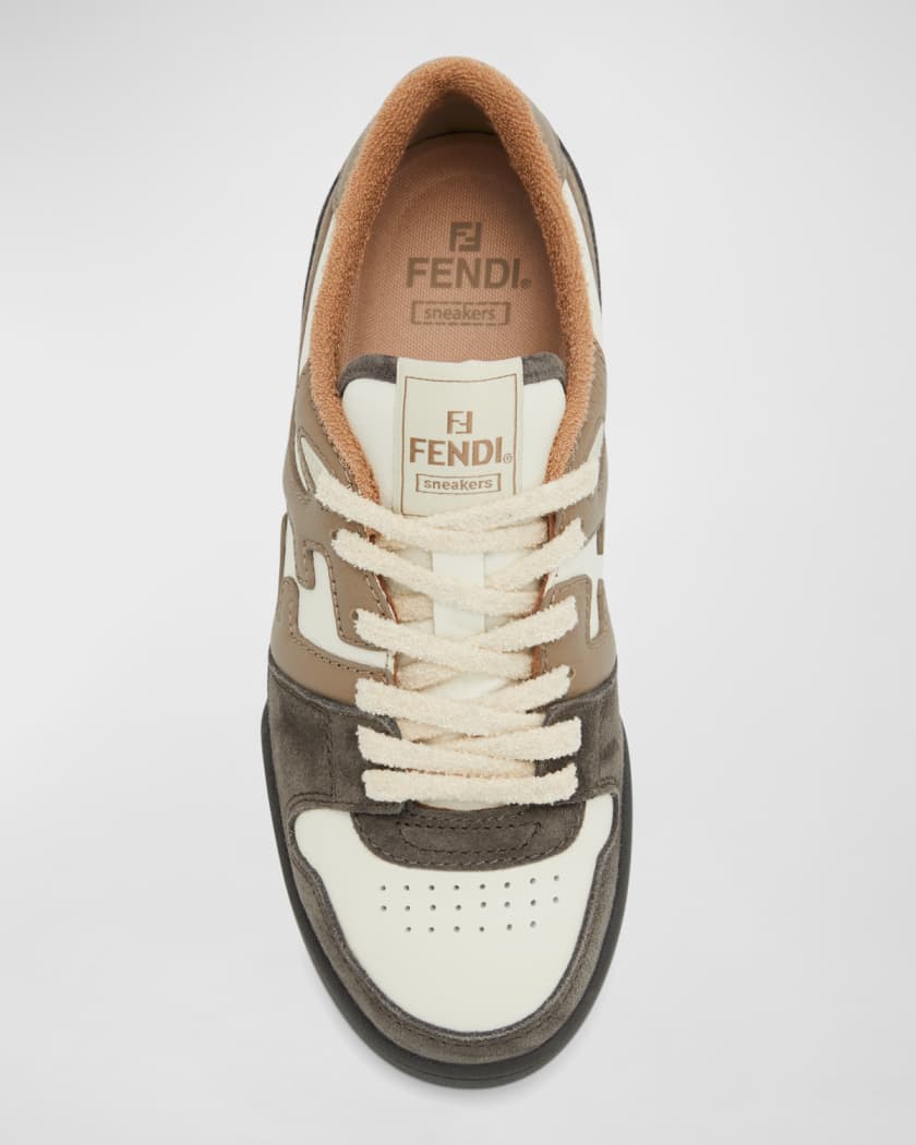Fordampe praktiseret Ass Fendi Men's Match FF-Logo Leather Low-Top Sneakers | Neiman Marcus