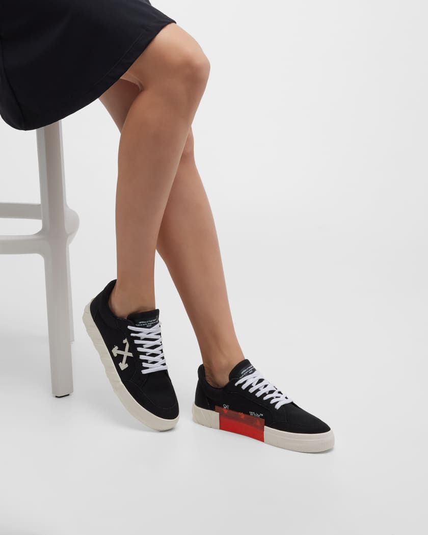 Off-White Off White Low Vulcanized Canvas Sneakers Black/white