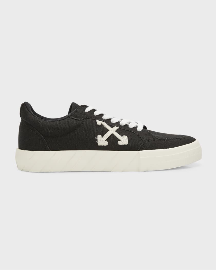 Off-White Vulcanized Leather Low-top Sneakers, White/Black, Women's, 39EU, Sneakers & Trainers Low-top Sneakers