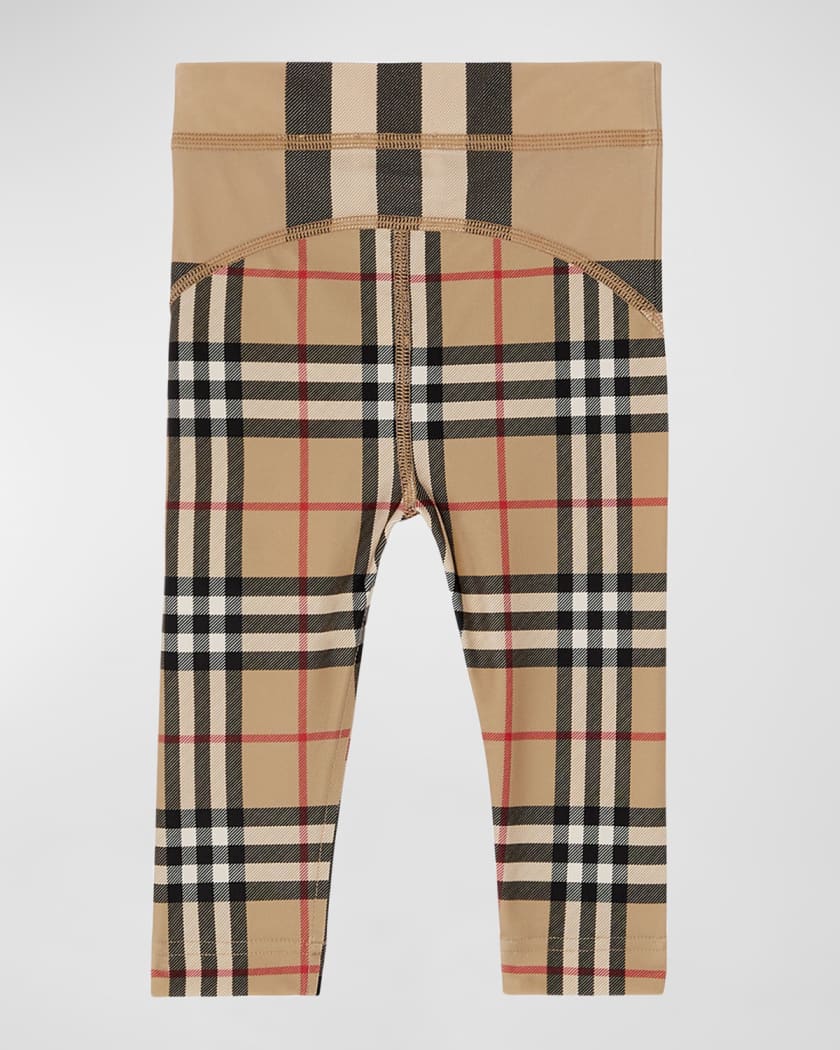 Burberry Girl s Isabella Check Print Leggings Size 6M 2 Neiman