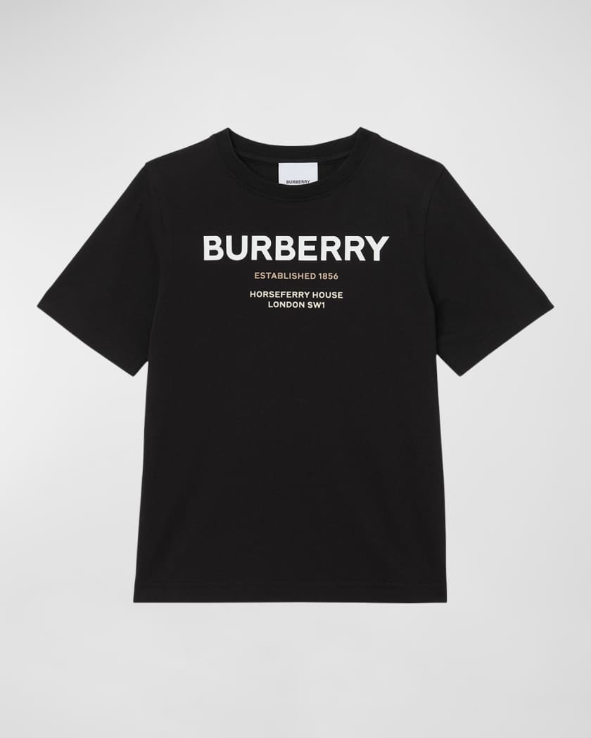 Burberry Boy's Cedar Tri-Tone Logo-Print T-Shirt, Size 4-14
