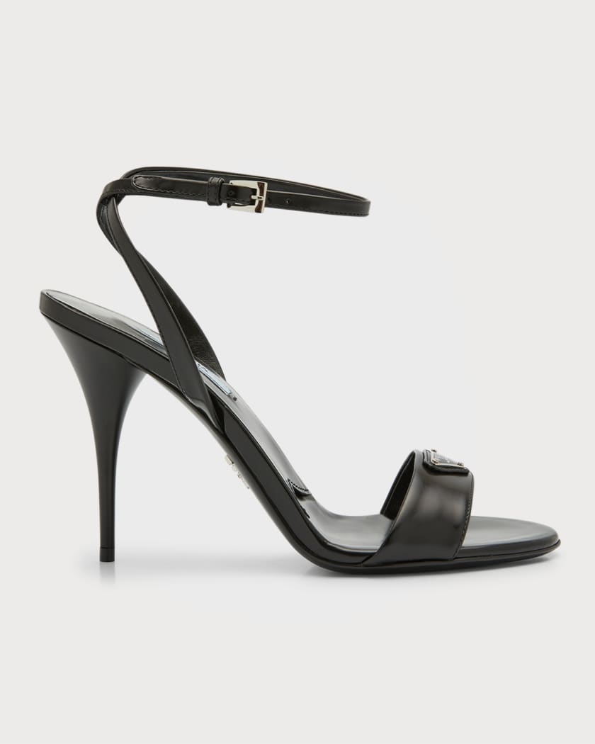 Prada Modellerie Calfskin Ankle-Strap Sandals | Neiman Marcus