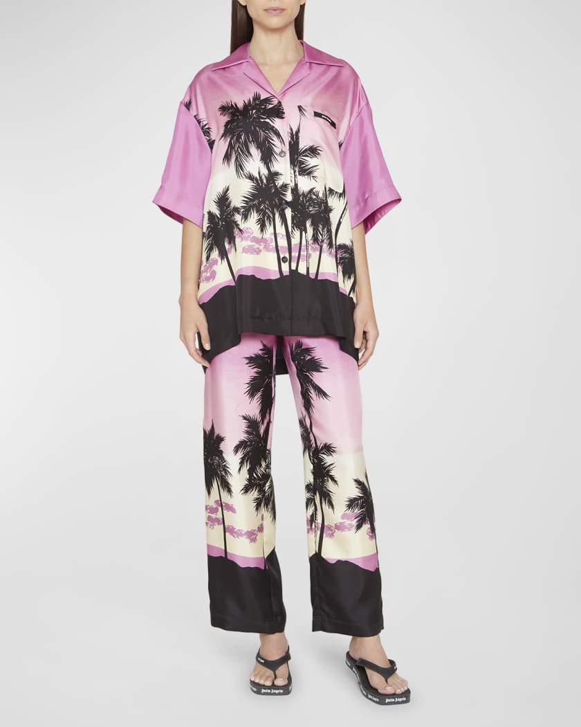 Palm Angels Oversized Sunset Bowling Shirt | Neiman Marcus