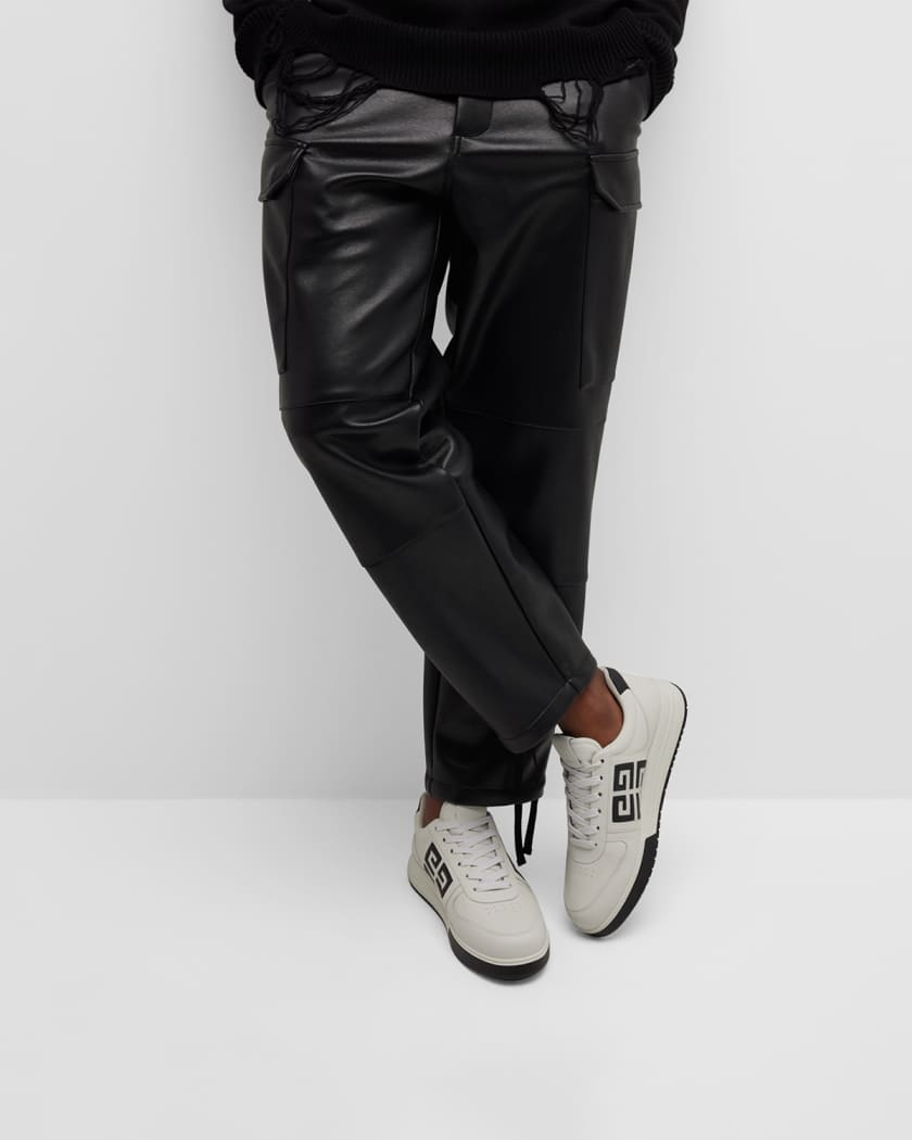 Men's G4 Bicolor Leather Low-Top Sneakers