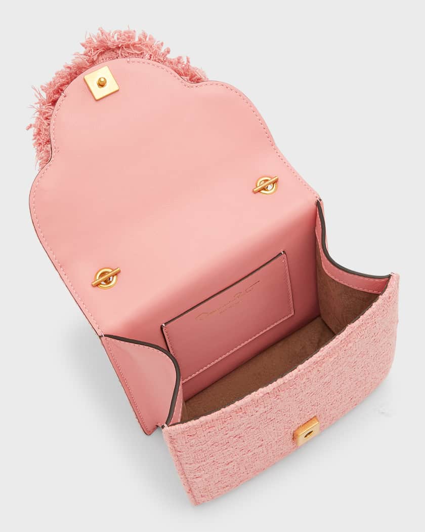 Pink Tweed Chain Strap Bag - CHARLES & KEITH US