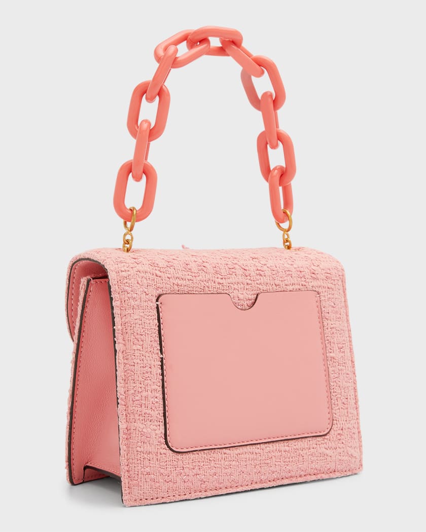 Pink Tweed Chain Strap Bag - CHARLES & KEITH CA