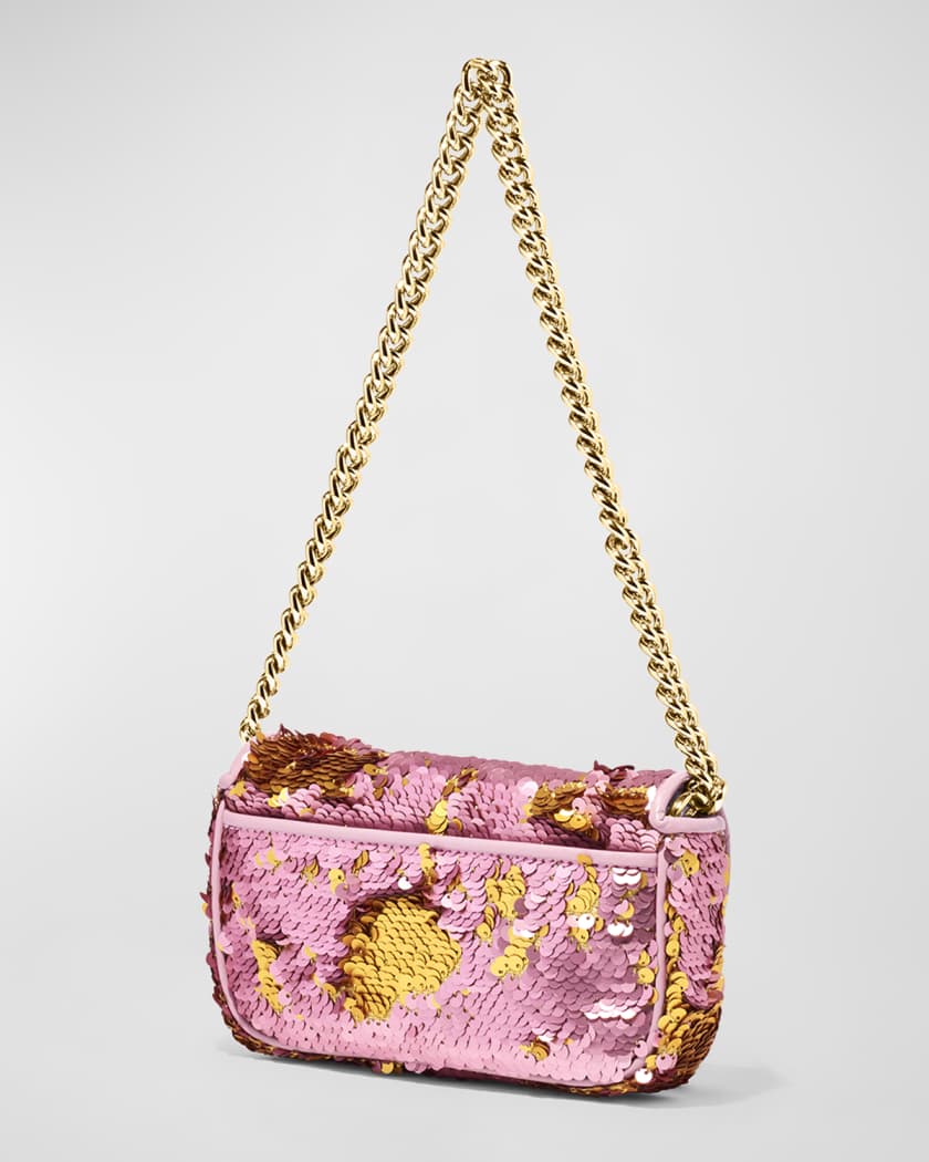 Marc Jacobs The Sequin J Marc Mini Shoulder Bag - Pink/Antique Gold