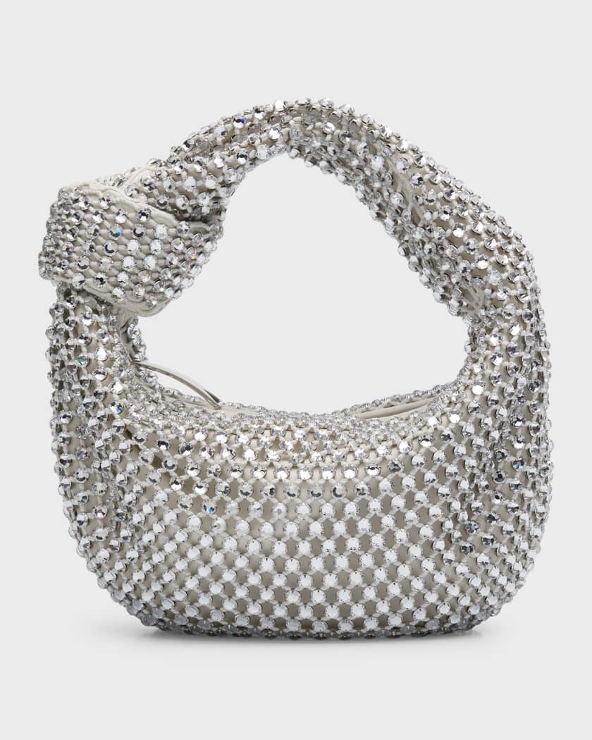 Jodie Mini Metallic Leather Tote Bag in Silver - Bottega Veneta