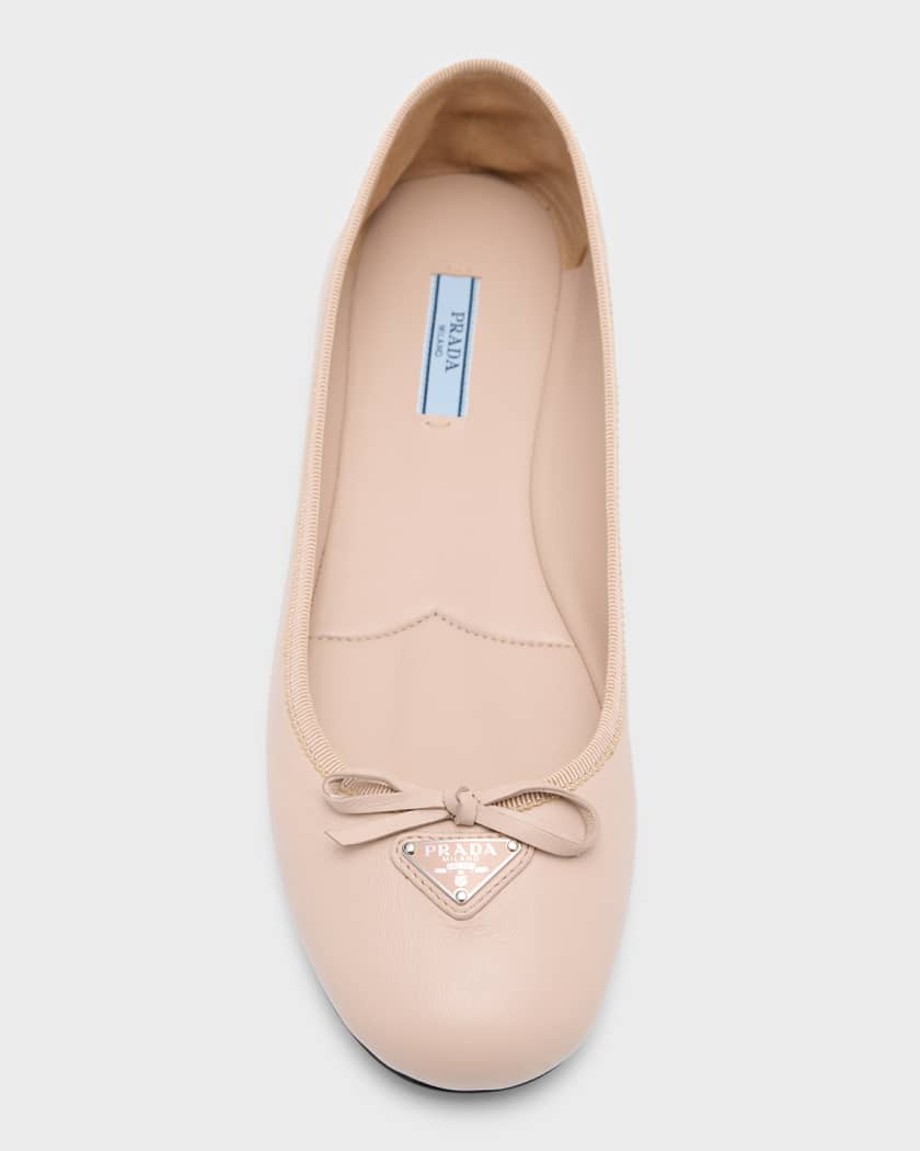 Prada ballerina flats with bow sales