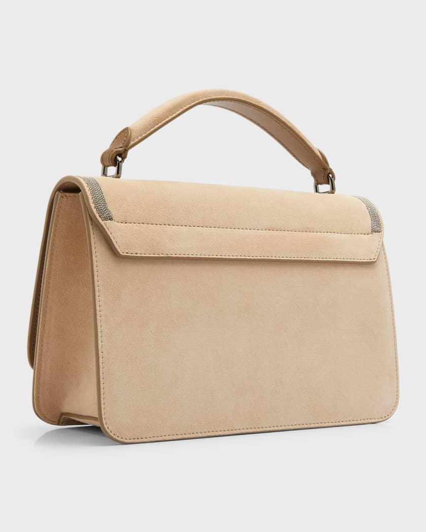 Large Beige Suede Bag