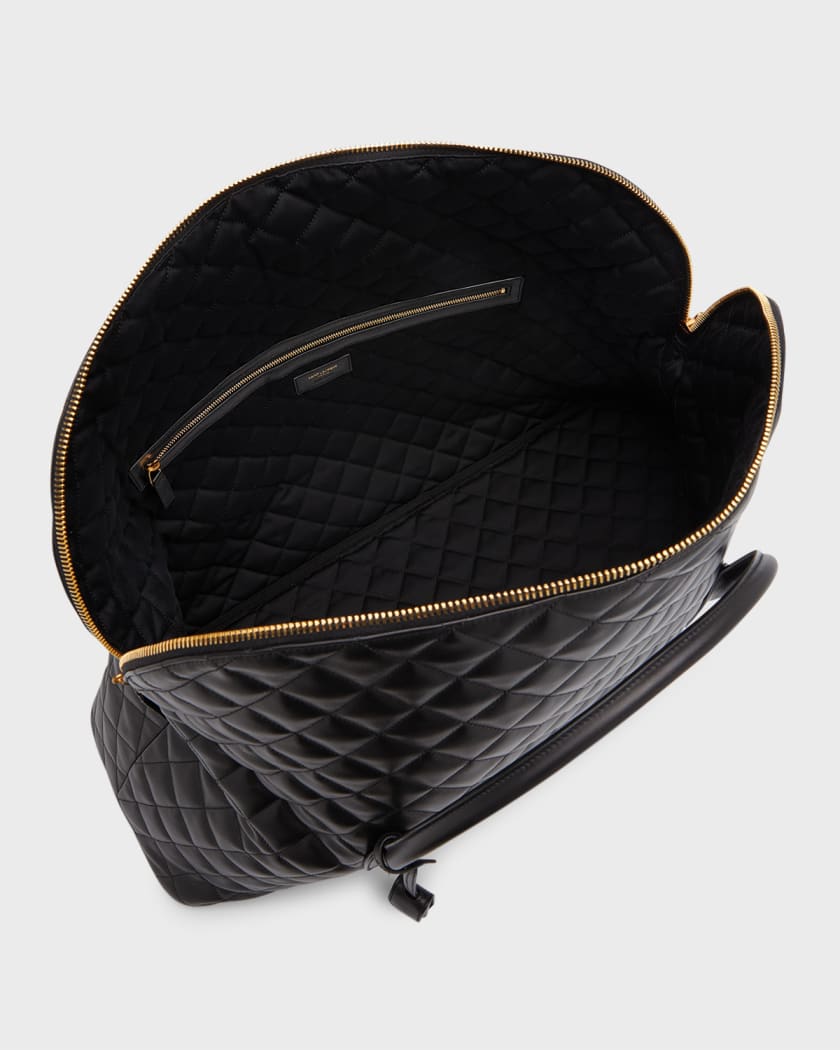 Saint Laurent ES Giant Travel Bag in Quilted Leather - Black - Women