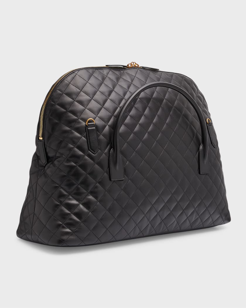 Saint Laurent ES Giant Travel Bag In Quilted Leather Black