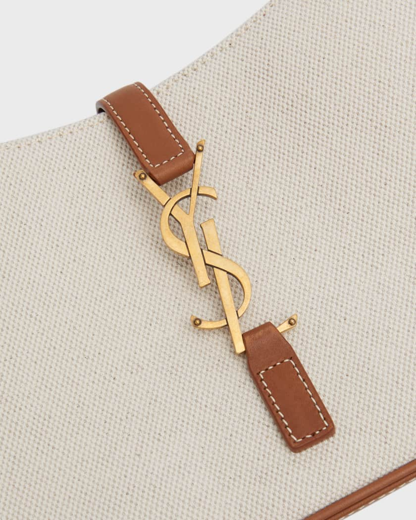 Saint Laurent Uptown Medium Ysl Monogram Canvas Clutch Bag In