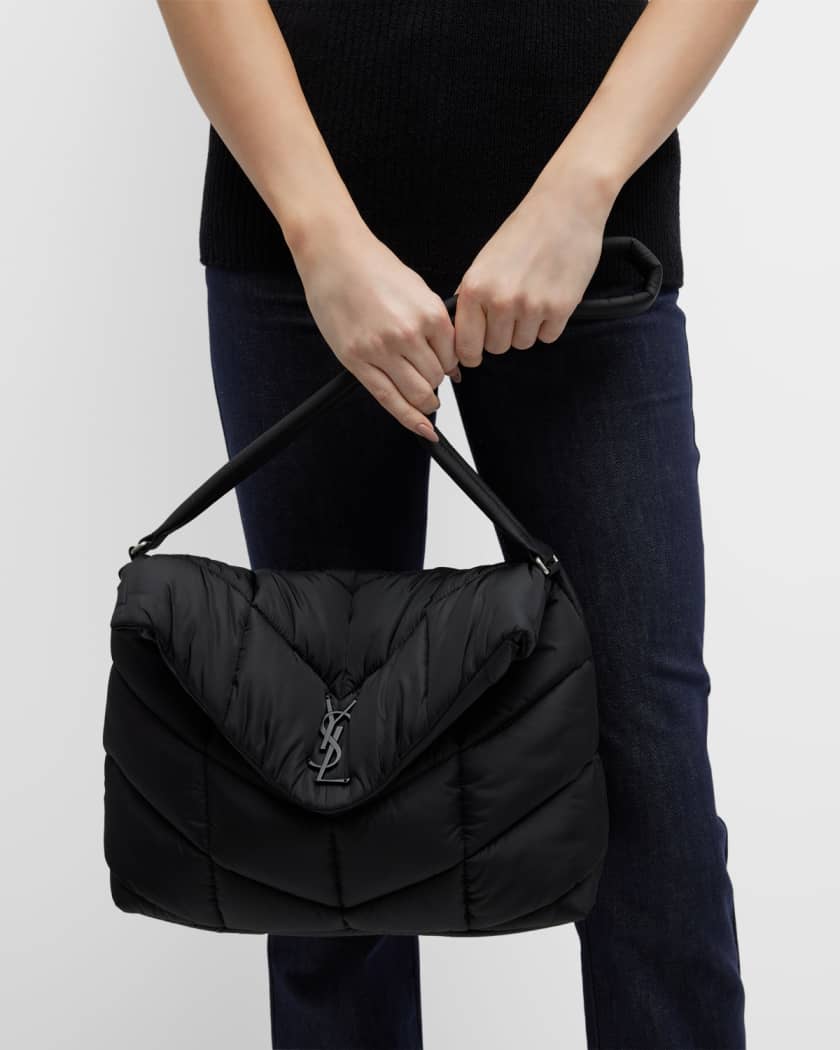 Puffer Medium Shoulder Bag in Black - Saint Laurent